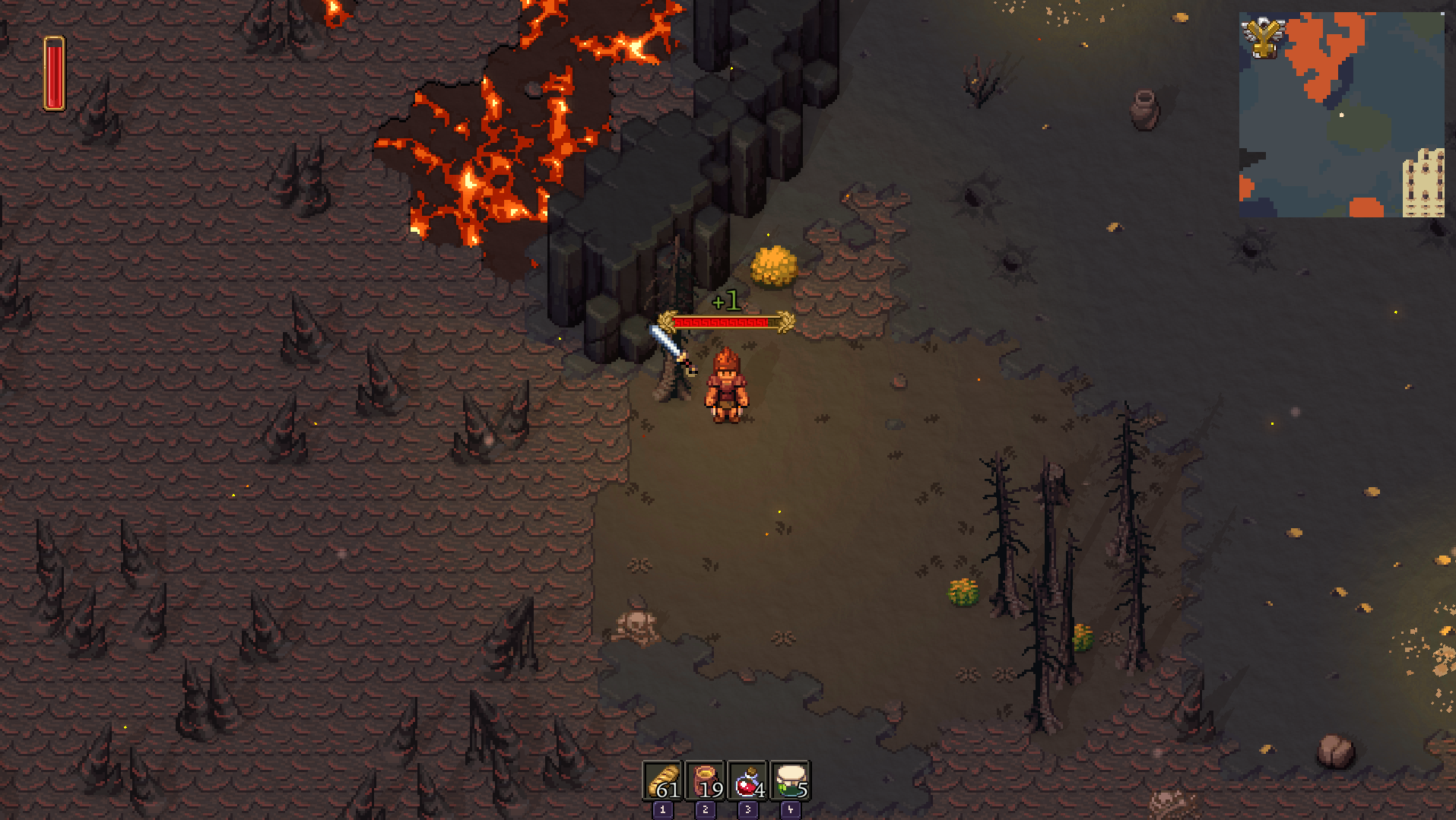 Romestead Volcanic biome, the punishing endgame region with lava fields and fire hazards
